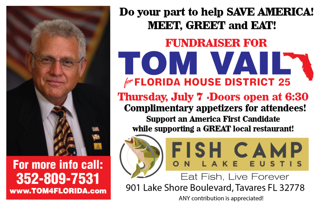 Fundraiser for Tom Vail @ Fish Camp on Lake Eustis